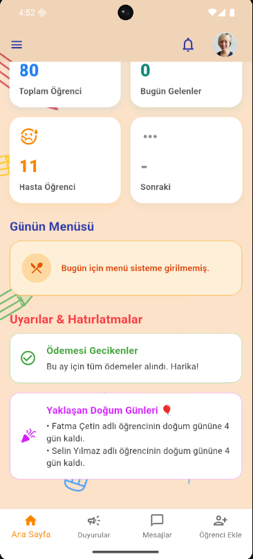 MobiKreş Ekranı