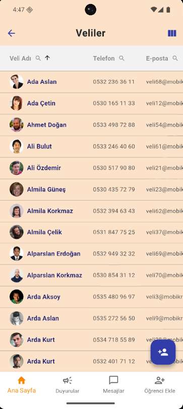 MobiKreş Ekranı